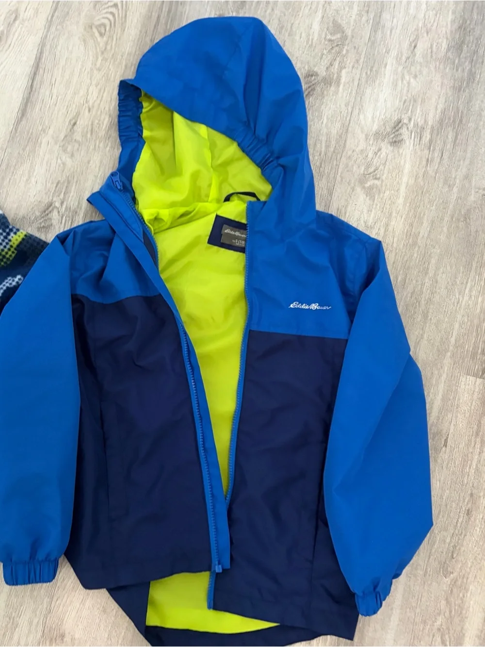 Eddie Bauer Youth 3-in-1 Jacket Blue Size Small 7/8 Windbreaker Fleece